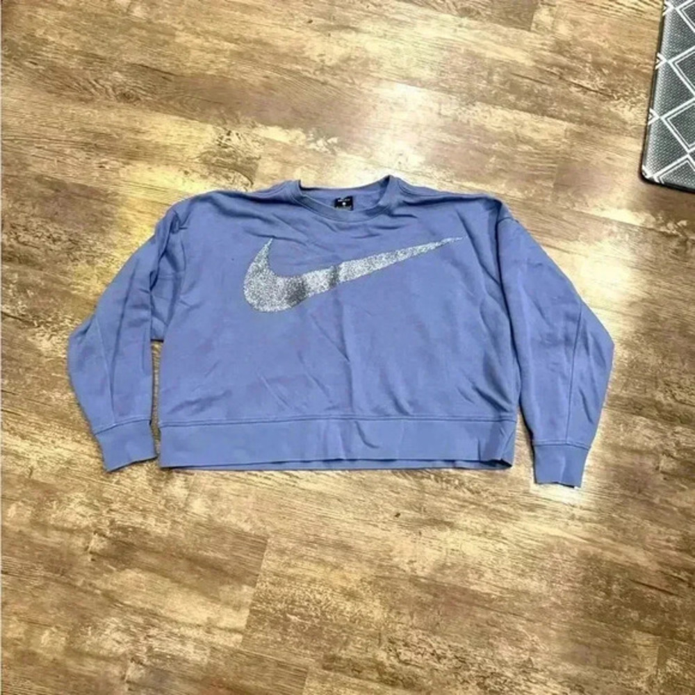 Nike sweatshirt preppy cropped sparkle swoosh
